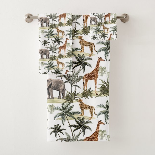 Conjunto de toalhas Safari Bath Animal (Insitu)