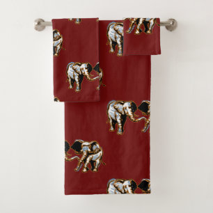 Conjunto De Toalhas Safari do elefante africano