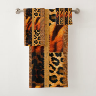 Conjunto De Toalhas Safari Tribal Afrocêntrico