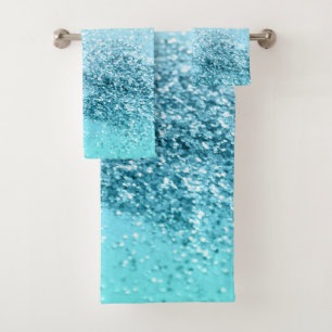 Conjunto De Toalhas Safoam Aqua Ocean MERMAID Girls Glitter #3