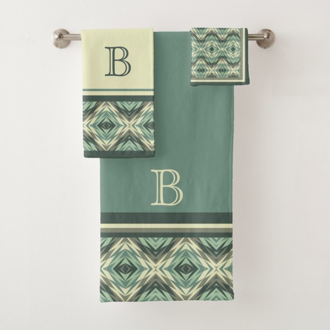 Conjunto De Toalhas Sage Green Beige Cinzento Castanho Cinzento Parece (Insitu)