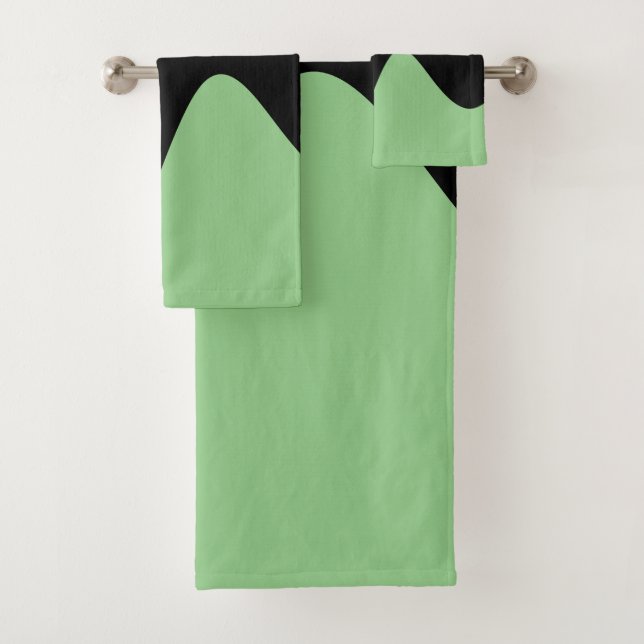 Conjunto De Toalhas Sage verde moderno do rio preto (Insitu)