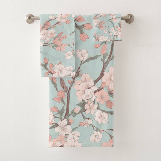 Conjunto De Toalhas Sakura Cherry Blossoms (Insitu)