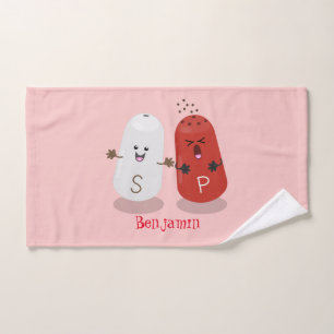 Conjunto De Toalhas Sal kawaii e cartografia dos pimentões