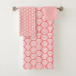 Conjunto De Toalhas Salmão Waves