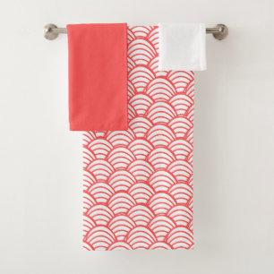Conjunto De Toalhas Salmão Waves