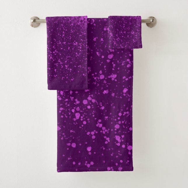 Conjunto De Toalhas Salpico Monocromático Roxo Real (Insitu)