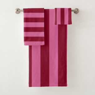 Conjunto De Toalhas Salsa Flamingo Faixa Rosa