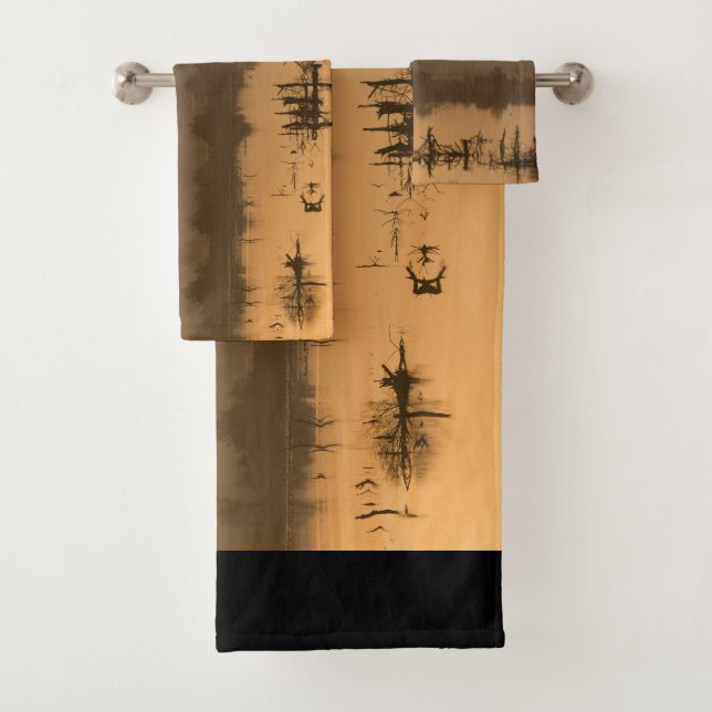 Conjunto De Toalhas Salto do sol sobre o pântano (Insitu)