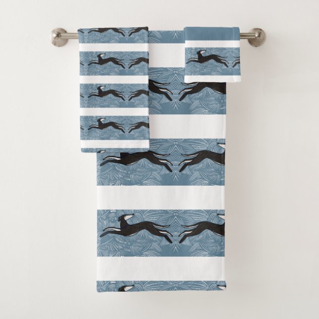 Conjunto De Toalhas Saluki Greyhound (Insitu)