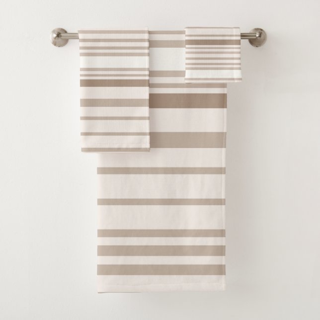 Conjunto De Toalhas  Sand and White Linen Stripes (Insitu)