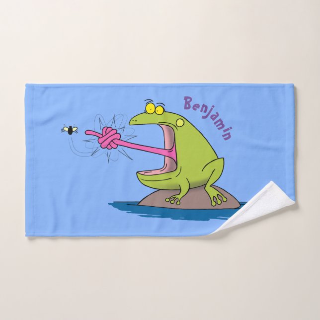 Conjunto De Toalhas Sapo engraçado e desenho animado (Toalha de mão)