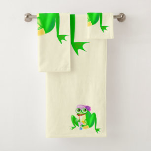 Conjunto De Toalhas Sapo feliz do partido