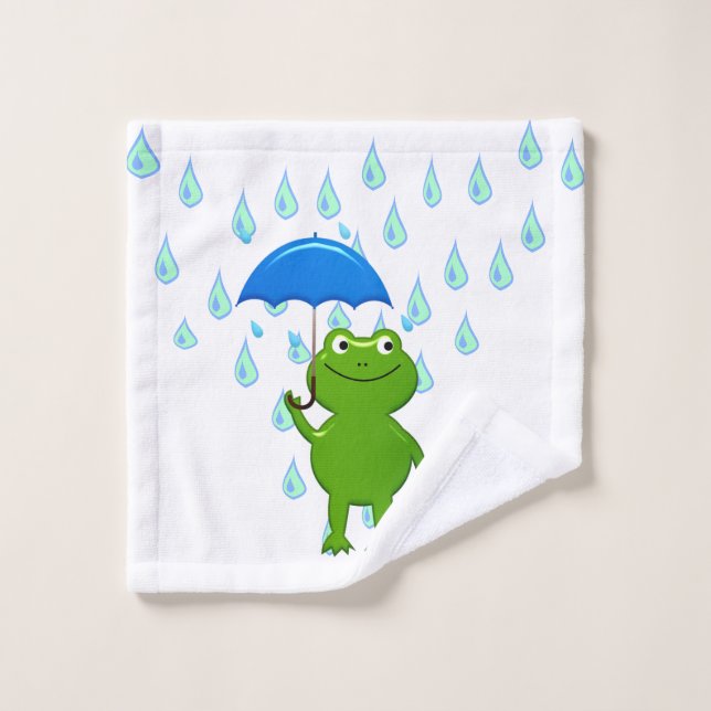 Conjunto De Toalhas Sapo Kawaii e Chuva (Pano de lavar)