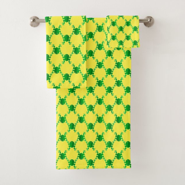 Conjunto De Toalhas Sapos bonitos dos desenhos animados (Insitu)