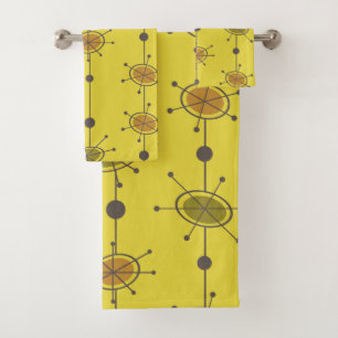 Conjunto De Toalhas Satélites da Era Atômica Chartreuse