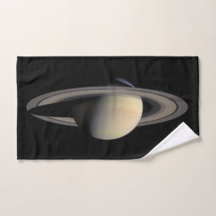 Conjunto De Toalhas Saturno Iluminado pelo Sol Planeta Gigante Gasoso