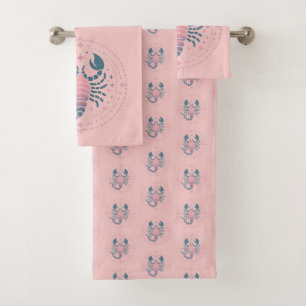Conjunto De Toalhas SCORPIO, Design abstrato do Sinal Zodíaco,