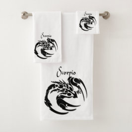 Conjunto De Toalhas Scorpio Zodiac Símbolo e Sinal