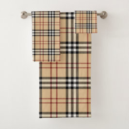 Conjunto De Toalhas Scottish Tartan Pattern    