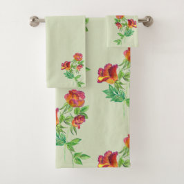 Conjunto De Toalhas Sea Green, Vermilm Floral