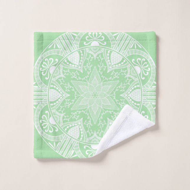 Conjunto De Toalhas Seafoam Mandala (Pano de lavar)