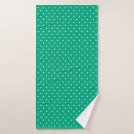 Conjunto De Toalhas Seamless solid teal polka dot pattern