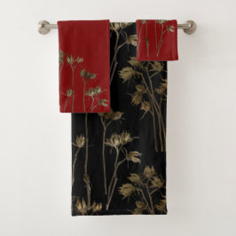 Conjunto De Toalhas Seed Pods on a Bathroom Towel Set