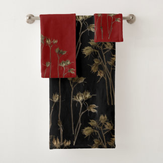 Conjunto De Toalhas Seed Pods on a Bathroom Towel Set