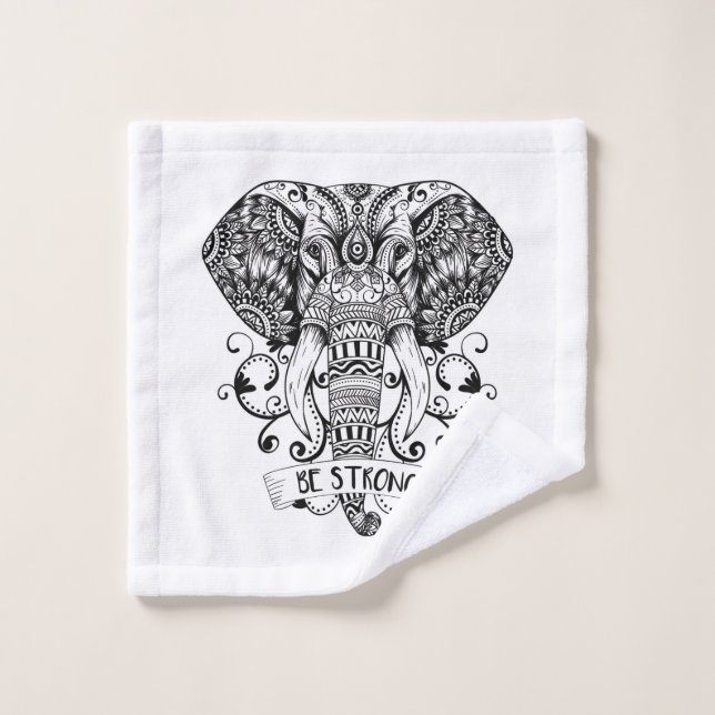 Conjunto De Toalhas Seja Forte Elefante (Pano de lavar)