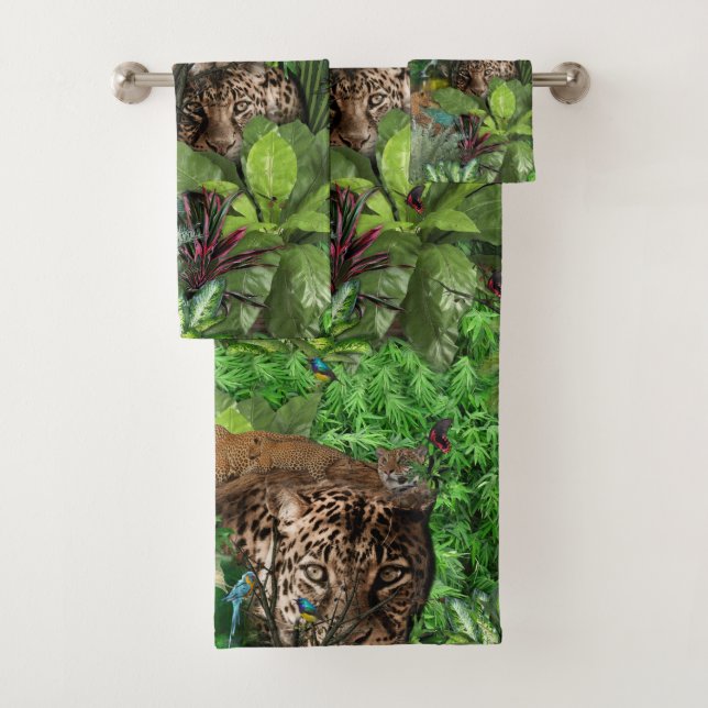 Conjunto De Toalhas Selva Africana alegre (Insitu)