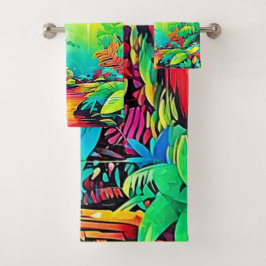 Conjunto De Toalhas Selva Arco-Íris: Sonho Vivo