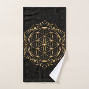 Conjunto De Toalhas Sementes da vida em Lotus - Geometria sagrada