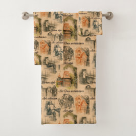 Conjunto De Toalhas Senhoras do Vintage no Lápis da Cidade