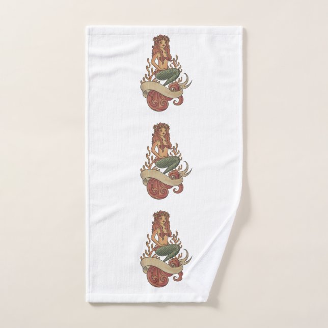 Conjunto De Toalhas sereia (Toalha de mão)