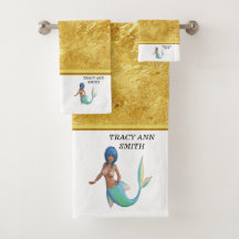 Sereia com cabelo e cauda turquesa