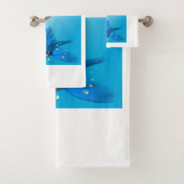 Conjunto De Toalhas Sereia em Aqua