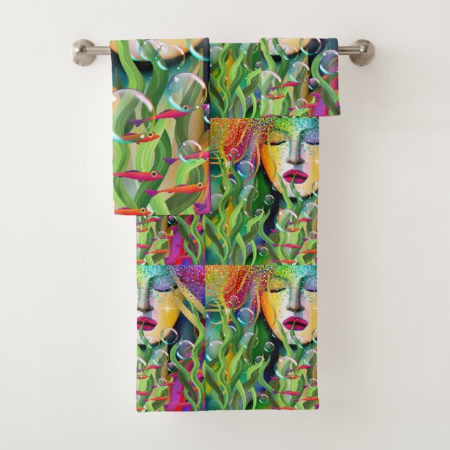 Conjunto De Toalhas Sereia Mágica (Insitu)
