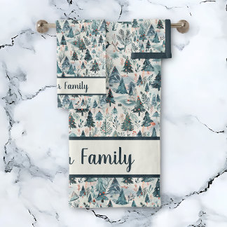 Conjunto De Toalhas Serenidade da Floresta de inverno