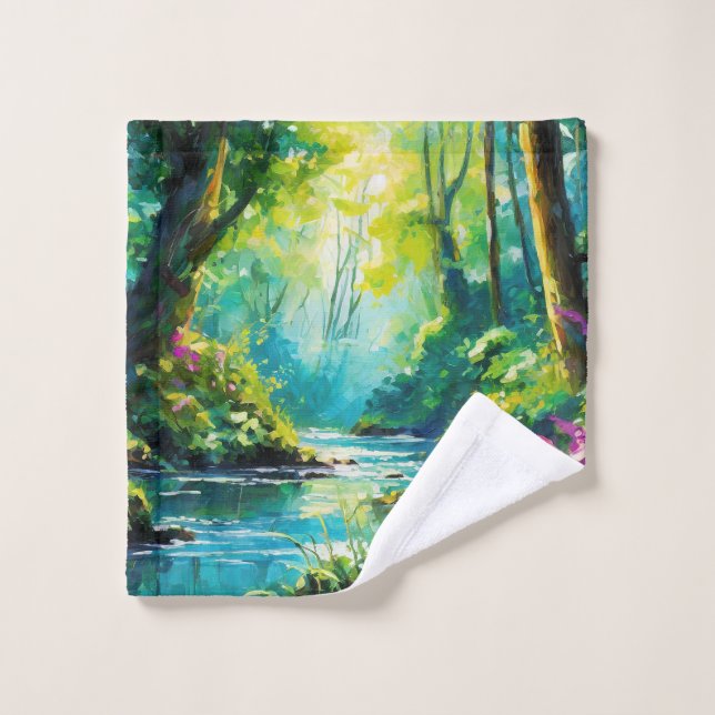 Conjunto de Toalhas Serenity Stream  (Pano de lavar)