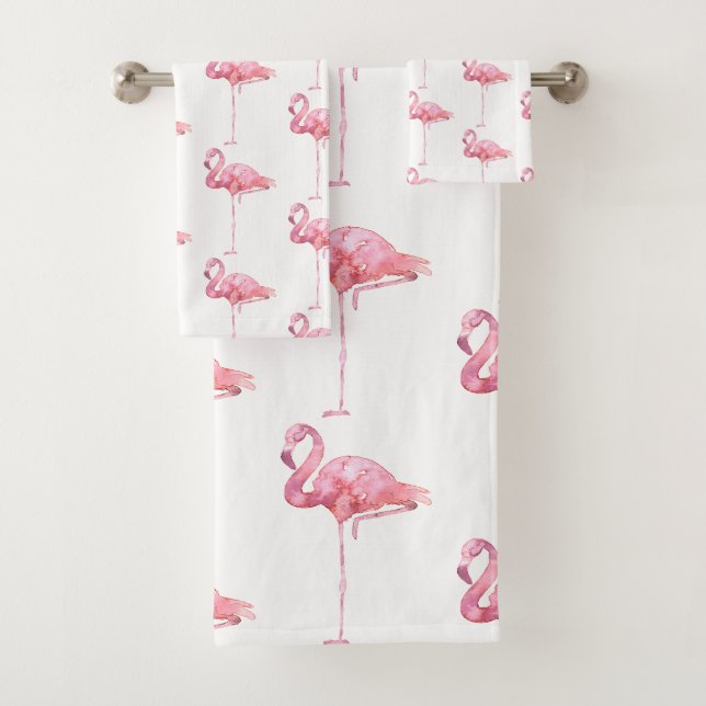 Conjunto De Toalhas Série Flamingo Ternura Design 1 (Insitu)