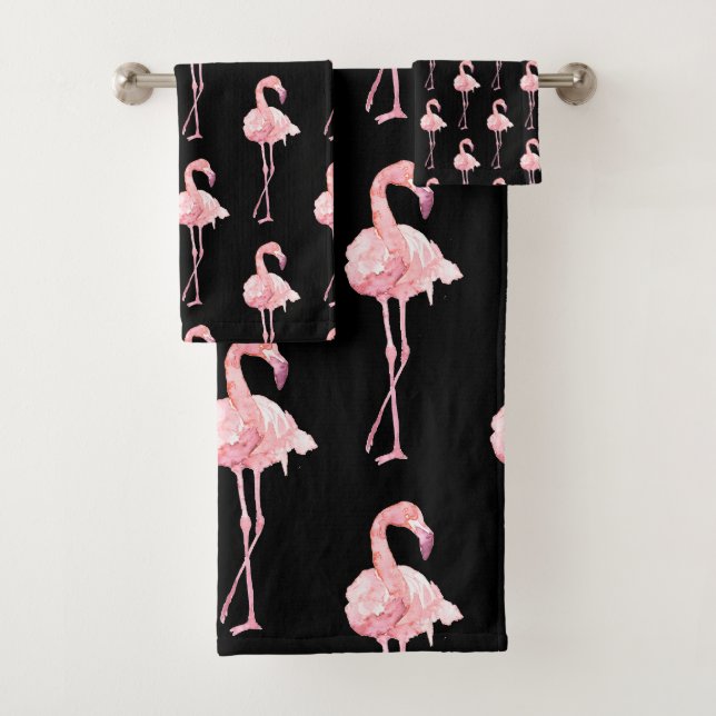 Conjunto De Toalhas Série Flamingo Ternura Design 2 (Insitu)