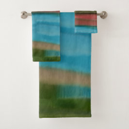 Conjunto De Toalhas Serra Sunrise Sudoeste Abstrato Art