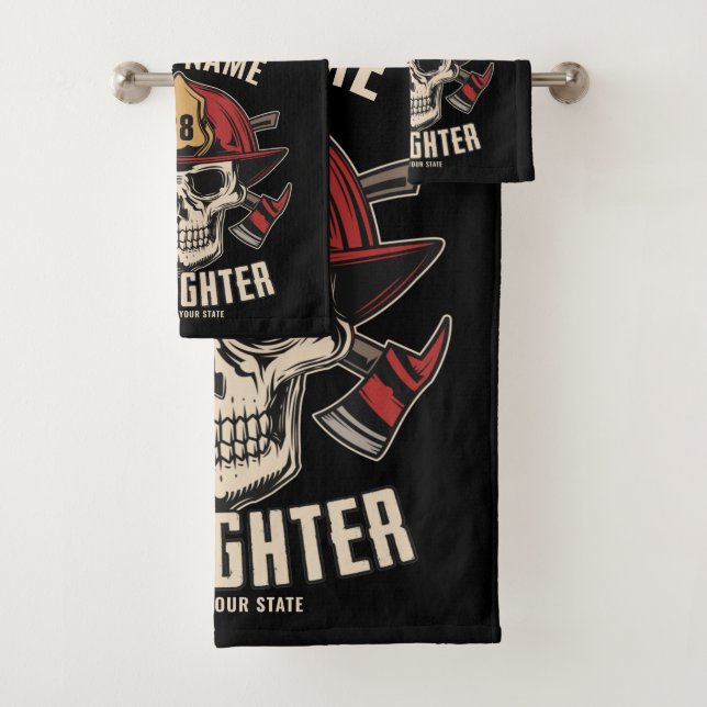 Conjunto De Toalhas Serviço de Bombeiros Personalizados (Insitu)