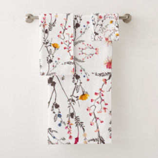 Conjunto De Toalhas Set de toallas con flores en rosa y naranjas