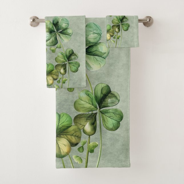 Conjunto De Toalhas Shamrock Verde Belo (Insitu)