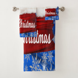 Conjunto De Toalhas Shih tzu Bathroom Towel Set, Natal