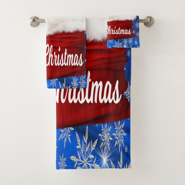 Conjunto De Toalhas Shih tzu Bathroom Towel Set, Natal (Insitu)