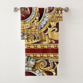 Conjunto De Toalhas Siciliana Medusa Trinacria Gift Guest