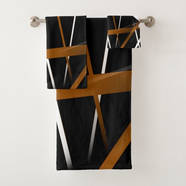 Conjunto De Toalhas Sienna transversal sem emenda Brown de Criss e (Insitu)
